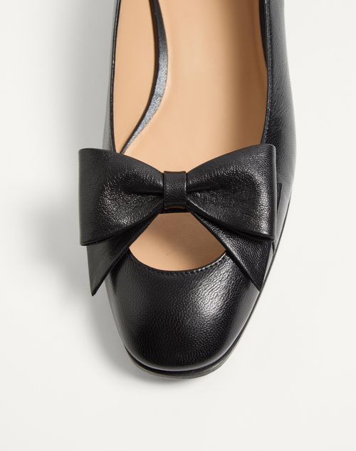 Valentino Garavani - Bowow Ballerina Aus Ziegenleder - Schwarz - Mann - Loafers Und Drivers